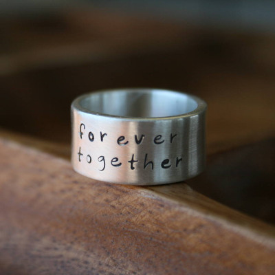 Personalised Between Us Mens Silver Ring - Handcrafted & Custom-Made