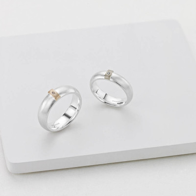 Black Diamond Linear Ring - Handcrafted & Custom-Made