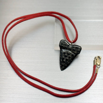 Carbon Fibre Sharks Tooth Pendant Necklace - Handcrafted & Custom-Made