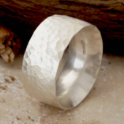 Chunky Hammered Ring - Handcrafted & Custom-Made