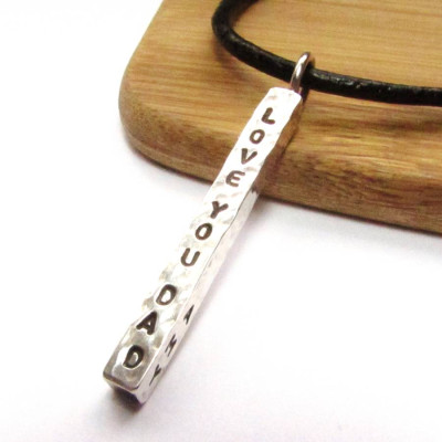 Chunky Silver Bar Necklace - Handcrafted & Custom-Made