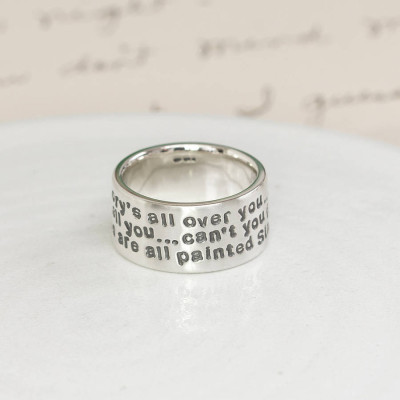 Personalised Sterling Silver Message Ring - Handcrafted & Custom-Made