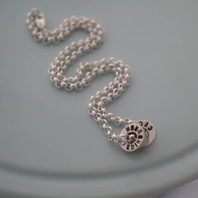 Chunky Silver Washer Necklace - Handcrafted & Custom-Made