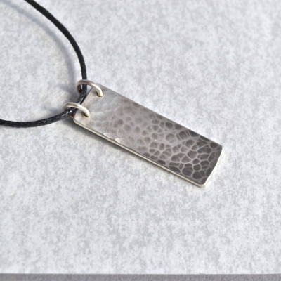Dads Silver Hidden Message Necklace - Handcrafted & Custom-Made