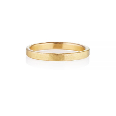 Arturo Hammered Wedding Ring For Men In Fairtrade Gold - Handcrafted & Custom-Made