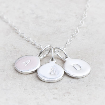 Hand Stamped Silver Personalised Charm Necklace - Handcrafted & Custom-Made