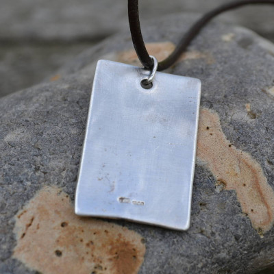 Handmade Silver Dog Tag Necklace - Handcrafted & Custom-Made