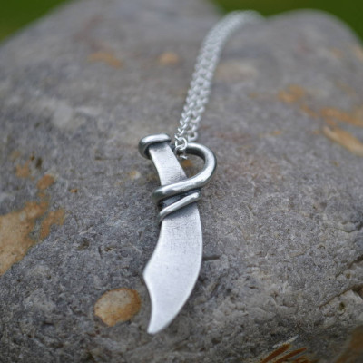 Handmade Silver Pirate Cutlass Necklace - Handcrafted & Custom-Made