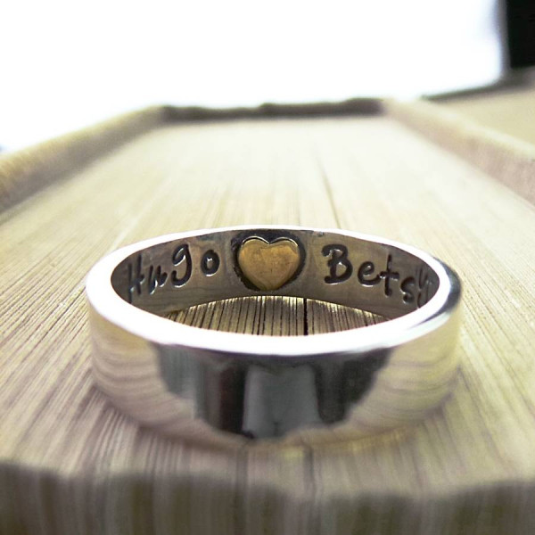 Heart Imprint Personalised Ring - Handcrafted & Custom-Made