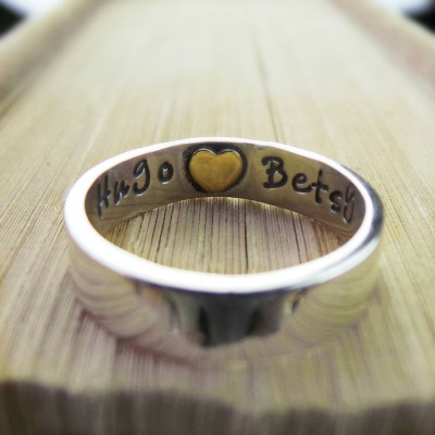 Heart Imprint Personalised Ring - Handcrafted & Custom-Made