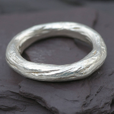 Gents Silver Rose Root Ring - Handcrafted & Custom-Made