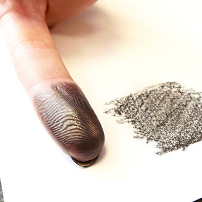 Inked Fingerprint Dog Tag Necklace - Handcrafted & Custom-Made