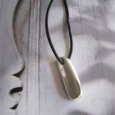 Long Heavy Silver Pendant - Handcrafted & Custom-Made