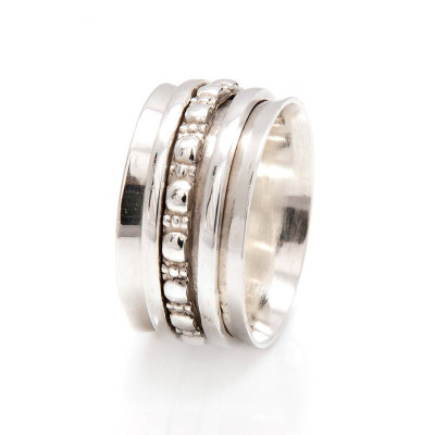Maharani Silver Spinning Ring - Handcrafted & Custom-Made