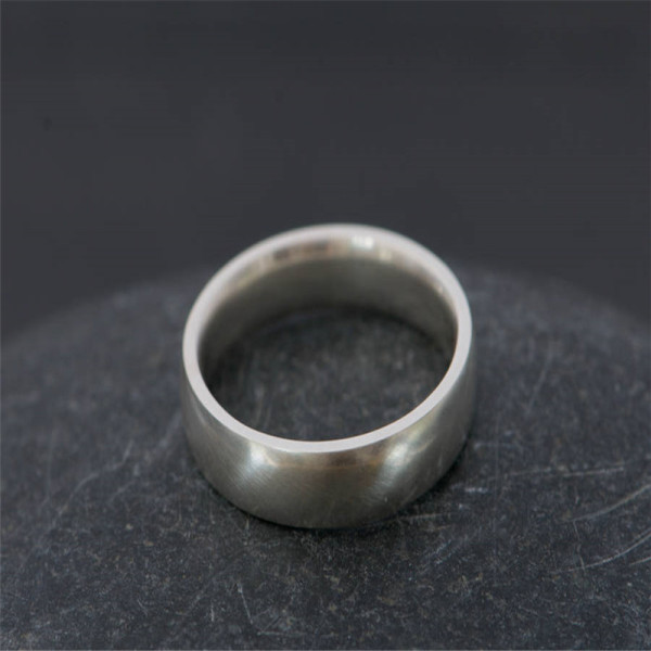 Mans Silver Wedding Band - Handcrafted & Custom-Made