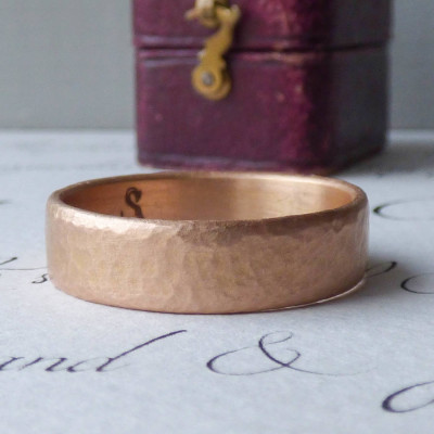 Mars Mens Fairtrade 18ct Rose Gold Wedding Ring - Handcrafted & Custom-Made