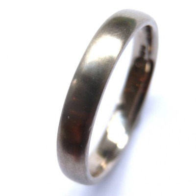 Mens 18ct White Gold Wedding Ring - Handcrafted & Custom-Made