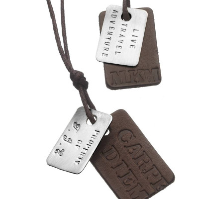 Personalised Mens Dog Tag Necklace - Handcrafted & Custom-Made