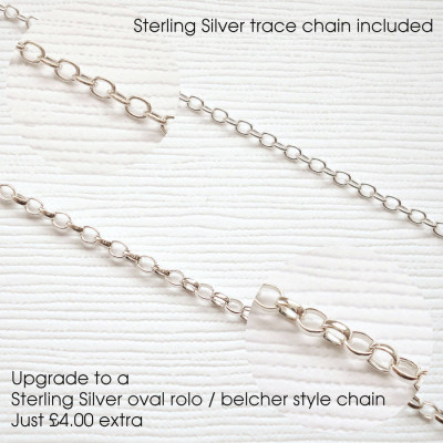 Mens Classic Sterling Silver Monogram Necklace - Handcrafted & Custom-Made
