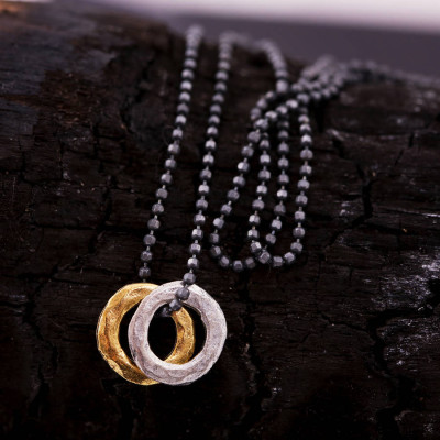 Mens Mixed Metal Eternity Necklace - Handcrafted & Custom-Made