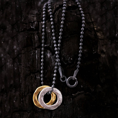 Mens Mixed Metal Eternity Necklace - Handcrafted & Custom-Made