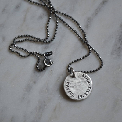 Mens Personalised Silver Pendant - Handcrafted & Custom-Made