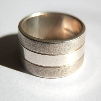 Mens Silver Band Ring - Handcrafted & Custom-Made