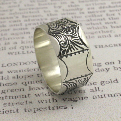 Mens Victorian Style Ring - Handcrafted & Custom-Made