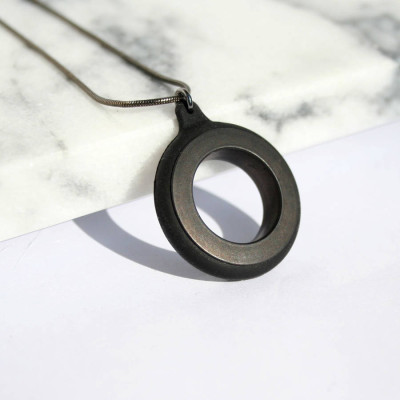 Noah Circle Stainless Steel And Silicone Pendant - Handcrafted & Custom-Made