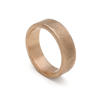 Organic Wide 18ct Gold Ring - Handcrafted & Custom-Made