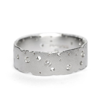 Patterned Silver Band - Handcrafted & Custom-Made