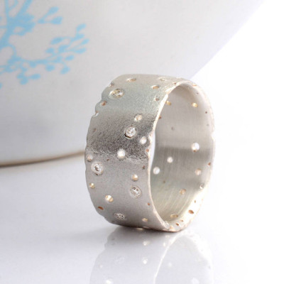 Patterned Silver Band - Handcrafted & Custom-Made