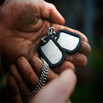 Personalised American Army Dog Tag Necklace - Handcrafted & Custom-Made