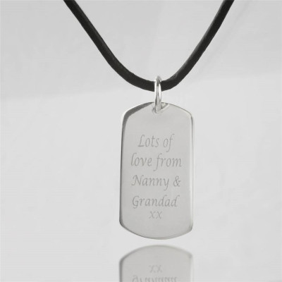 Personalised Coordinates Dog Tag Necklace - Handcrafted & Custom-Made