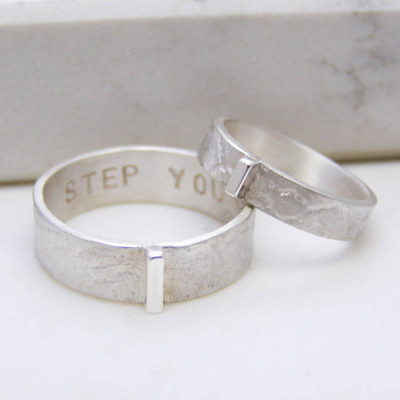 Personalised Contemporary His And Hers Rings - Handcrafted & Custom-Made