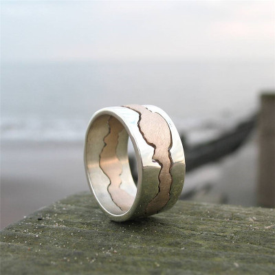 Personalised Double Coastline Ring - Handcrafted & Custom-Made