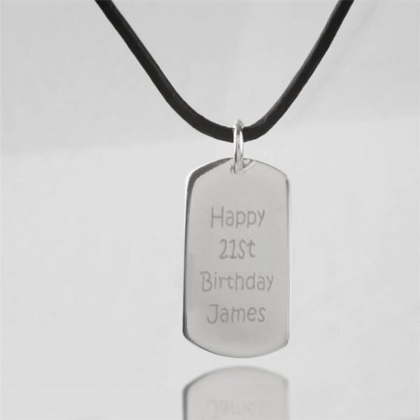 Personalised Message Dog Tag Necklace - Handcrafted & Custom-Made