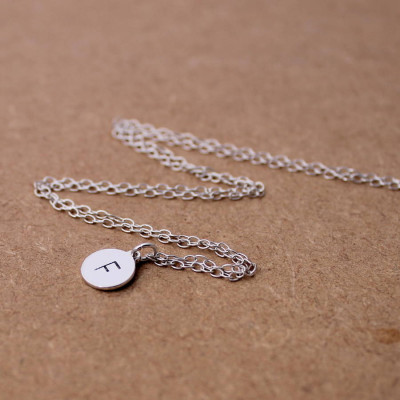 Personalised Initial Necklace Sterling Silver - Handcrafted & Custom-Made