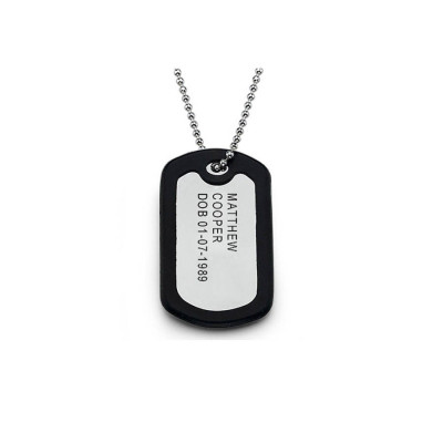 Personalised Mens Identity Tag Necklace - Handcrafted & Custom-Made