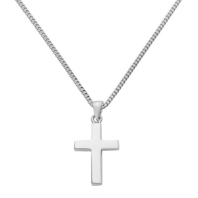 Personalised Mens Silver Cross Pendant - Handcrafted & Custom-Made