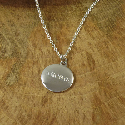 Personalised Mens Silver Pebble Necklace - Handcrafted & Custom-Made