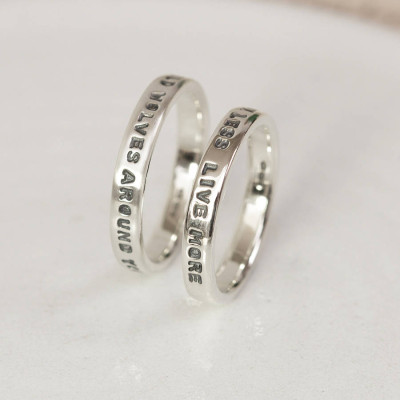 Personalised Silver Message Ring - Handcrafted & Custom-Made