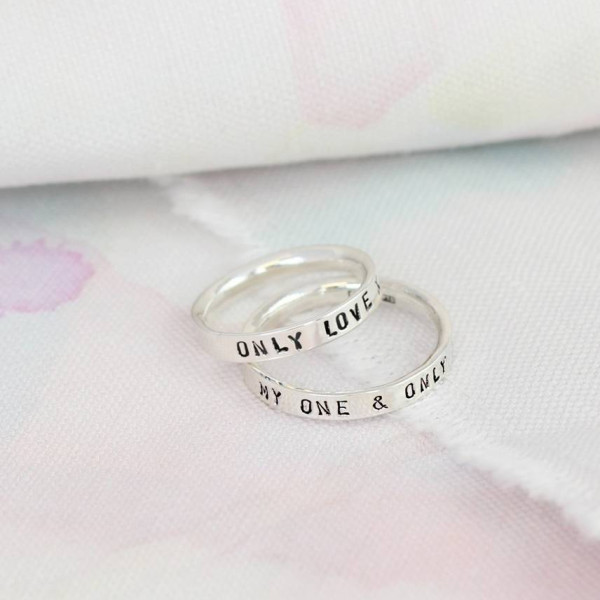 Personalised Script Ring For Couples - Handcrafted & Custom-Made
