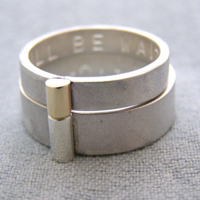 Personalised Silver And Gold His And Hers Rings - Handcrafted & Custom-Made