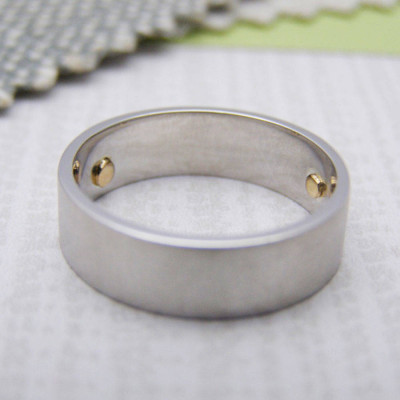 Personalised Silver And Gold Rivet Rings - Handcrafted & Custom-Made