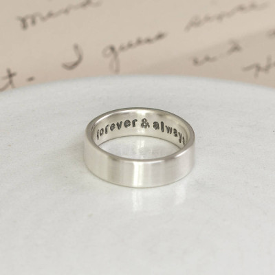 Personalised Silver Hidden Message Ring - Handcrafted & Custom-Made