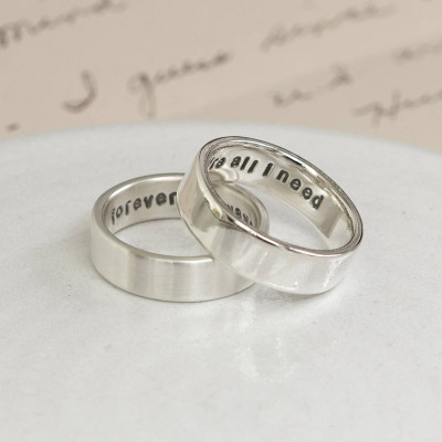 Personalised Silver Hidden Message Ring - Handcrafted & Custom-Made