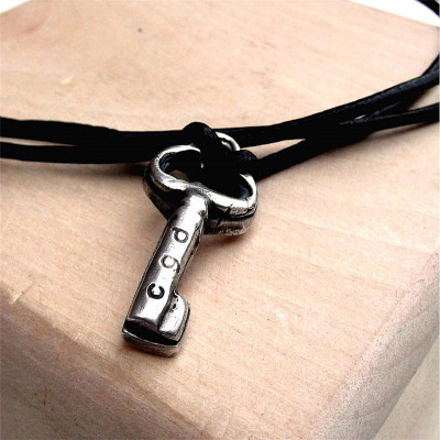 Personalised Silver Key Necklace - Handcrafted & Custom-Made