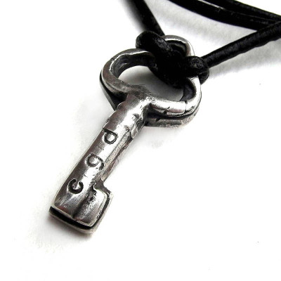 Personalised Silver Key Necklace - Handcrafted & Custom-Made