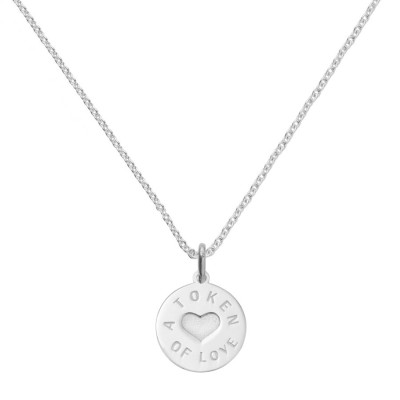 Personalised Silver And Gold Love Token Pendant - Handcrafted & Custom-Made